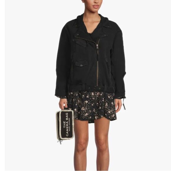 Free People We the Free Rebel Rebel Knit Moto Jacket - Picture 1 of 15